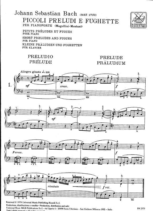 Piccoli Preludi E Fughette - pro klavír